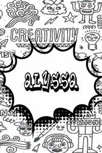 Alyssa: Jiu-Jitsu Training Log Book Doodle Journal Notebook 120 Pages 6x9