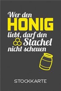 Wer den Honig liebt, darf den Stachel nicht scheuen - Stockkarte