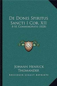 De Donis Spiritus Sancti I Cor. XII