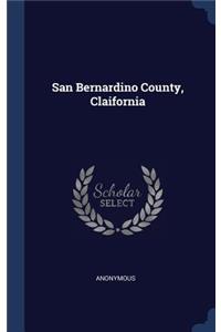 San Bernardino County, Claifornia