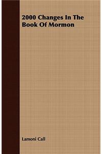 2000 Changes In The Book Of Mormon