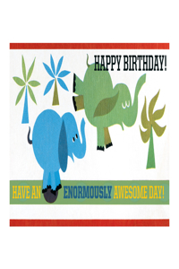 Hopping Elephants - Birthday Greeting Card