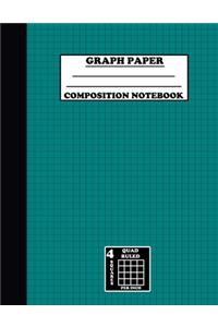 Graph Paper Composition Notebook. Quad Ruled-4 Squares Per Inch