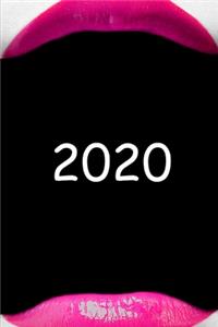 2020 Weekly Planner 2020 Pink Lips 134 Pages