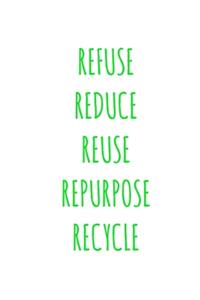 Refuse Reduce Reuse Repurpose Recycle