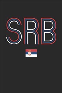 Vintage Serbia Notebook - Serbia Diary - Retro Serbian Flag Journal - Serbia Gifts