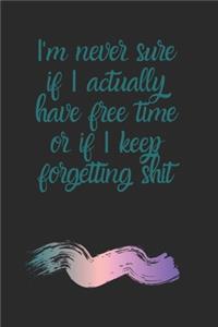 I'm Never Sure If I Actually Have Free Time or If I Keep Forgetting Shit
