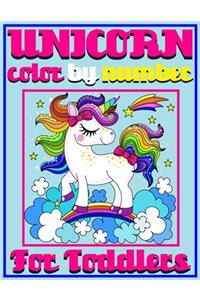 Unicorn Color By Number For Toddlers