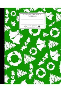 Unruled Composition Notebook. 8 X 10. 120 Pages. Winter and Christmas Time