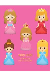 2018 2019 Princess 15 Months Daily Planner