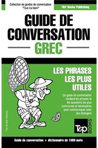 Guide de conversation Français-Grec et dictionnaire concis de 1500 mots