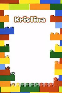 Kristina: Personalized Building Brick Journal, Diary Notebook, Log Featuring 120 Pages 6x9