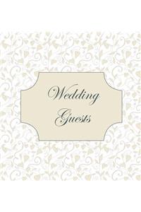 Vintage Wedding Guest Book, Love Hearts, Wedding Guest Book, Bride and Groom, Special Occasion, Love, Marriage, Comments, Gifts, Well Wish's, Wedding Signing Book (Hardback)