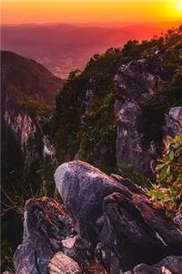 Notebook Malaysia at Dusk Sunset Over the Mountains