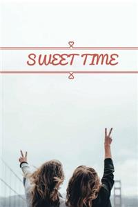 Sweet Time: Pink, Journal, Notebook, 5x5mm Squared, 60 Pages, 6 X 9 in