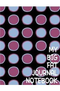 My Big Fat Journal Notebook Big Circles Pink and Grey