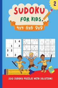 Sudoku for kids 4x4 6x6 9x9