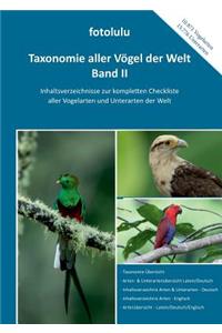 Taxonomie Aller V gel Der Welt - Band II