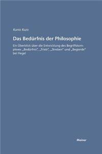 Bedürfnis der Philosophie