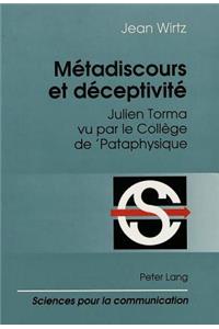 Metadiscours et deceptivite