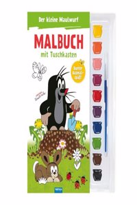 Trotsch Der kleine Maulwurf Malbuch mit Tuschkasten: Beschaftgungsbuch Ausmalbuch