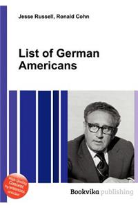 List of German Americans