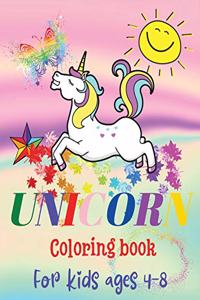 Unicorn coloring book for kids ages 4-8