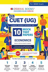 Oswaal NTA CUET (UG) 10 Mock Test Sample Question Papers Economics (For 2023 Exam)