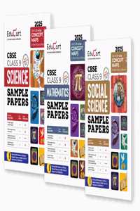 Educart CBSE Class 9 Sample Papers Bundle - Science, Maths & Social Science 2024-25 (Introducing Revision Maps) 2025