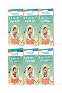 Oswaal One For All Olympiad Previous Years' Solved Papers Class 4 (Set of 6 Books) Maths, English, Science, Reasoning, Cyber & General Knowledge (For 2025 Exam)