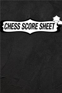 Chess Score Sheet