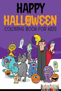 Happy Halloween Coloring Book For Kids