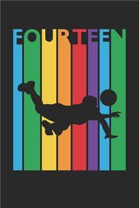 Volleyball Notebook for 14 Year Old Boys and Girls - Colorful Volleyball Journal - 14th Birthday Gift for Volleyball Player Diary