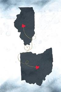 Illinois & Ohio: Long Distance Out of State Notebook - Blank Lines