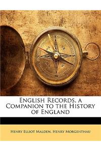 English Records, a Companion to the History of England