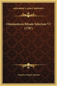 Onomasticon Rituale Selectum V1 (1787)