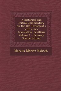 A Historical and Critical Commentary on the Old Testament