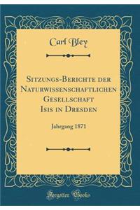 Sitzungs-Berichte Der Naturwissenschaftlichen Gesellschaft Isis in Dresden: Jahrgang 1871 (Classic Reprint)