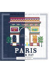 Night & Day Coloring : Paris Night & Day