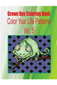 Grown Ups Coloring Book Color Your Life Patterns Vol. 5 Mandalas