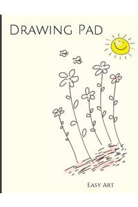 Drawing Pad, cute flowers and sun drawing