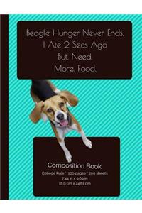 Funny Hungry Beagle Composition Notebook