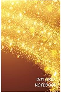 Dot Grid Notebook- Gold Wallpaper Design: 120 Dot Grid Pages, 5.5 X 8.5 Inches