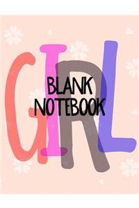 Blank Notebook Girl
