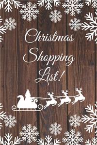Christmas Shopping List!