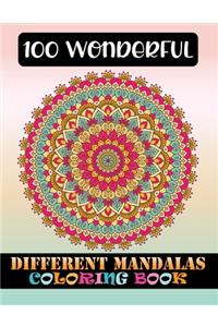 100 Wonderful Different Mandalas Coloring Book