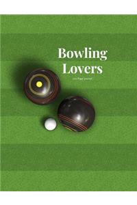 Bowling Lovers 100 page Journal: Large notebook journal with 3 yearly calendar pages for 2019, 2020 and 2021 Makes an excellent gift idea for birthdays or any special occasion