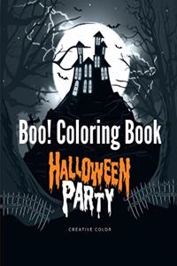 Boo! Coloring Book Halloween Party