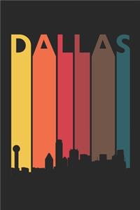 Dallas Skyline Notebook - Dallas Gift - Vintage Dallas Pride Journal - Skyline Diary for Friends And Family From Dallas