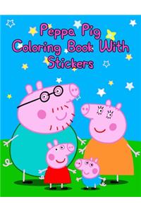 Peppa Pig Coloring Book With Stickers
